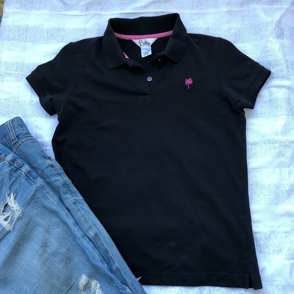 Lilly Pulitzer Shrunken Grasshopper Polo Shirt